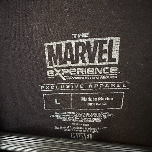 The Marvel Experience T Shirt San Diego CA Adult Size Large Black Short Sleeve - Picture 4 of 8
